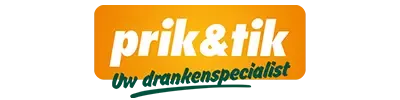 Logo van Prik&Tik - Keten van drankenhandelaars waar je alle Vanhonsebrouck bieren kan kopen: Kasteelbier, Filou, Bacchus, St-Louis en Brigand.