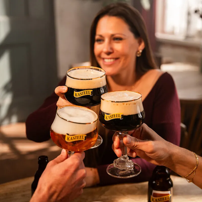Kasteel Tripel & Kasteel Donker (4x 33 cl bottles + 1x glass)