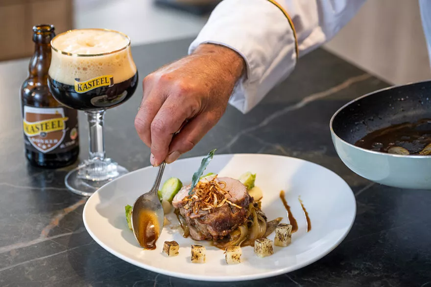 British lamb shoulder with Kasteel Donker