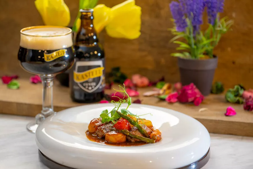 British lamb fillet with Kasteel Cuvée