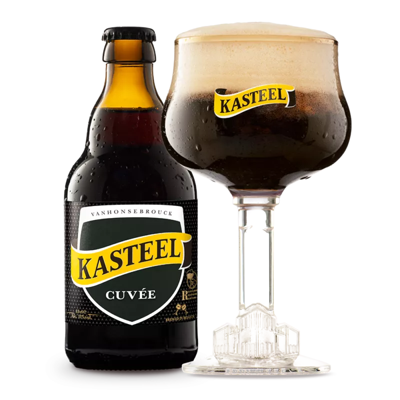 Kasteel Cuvée fles + glas