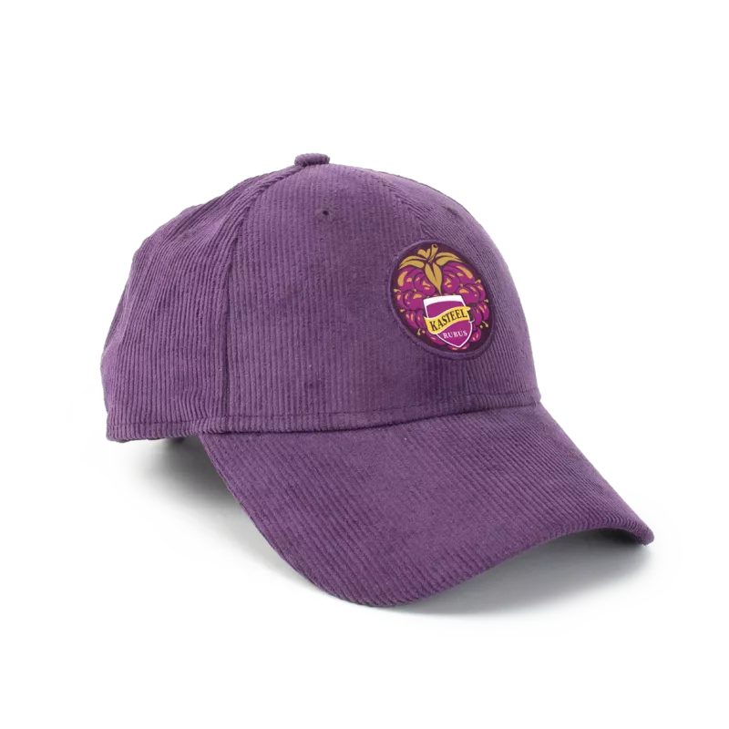 Casquette en velours côtelé Kasteel Rubus Framboise