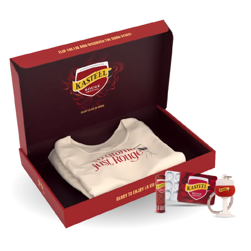Kasteel Rouge T-shirt Gift Set (dames – natural raw)