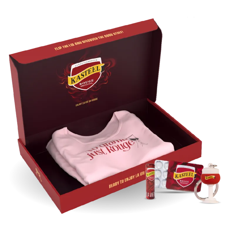 Kasteel Rouge T-shirt Gift Set (womens – cotton pink)