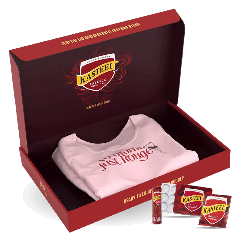 Kasteel Rouge T-shirt Gift Set (womens – cotton pink)