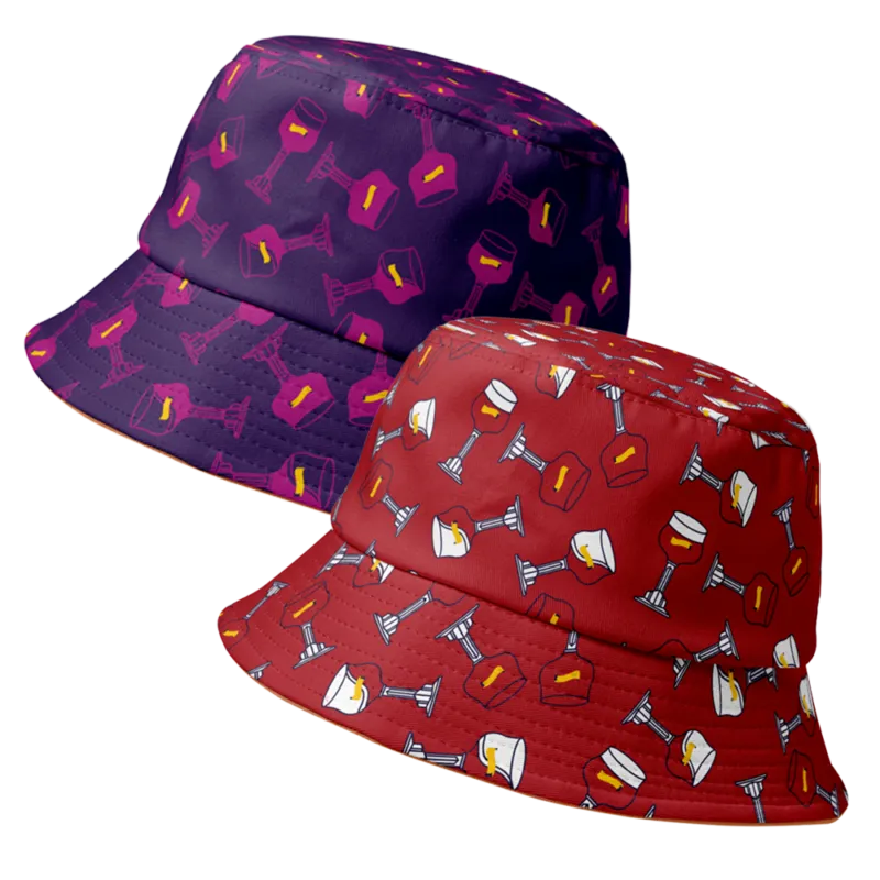 Kasteel Reversible Bucket Hat (Rouge/Rubus)