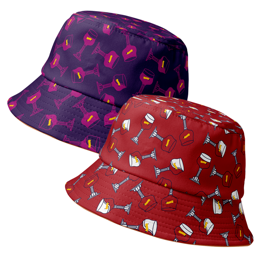 Kasteel Reversible Bucket Hat (Rouge/Rubus)