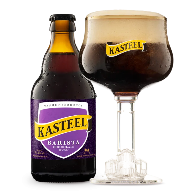 Kasteel Barista fles + glas