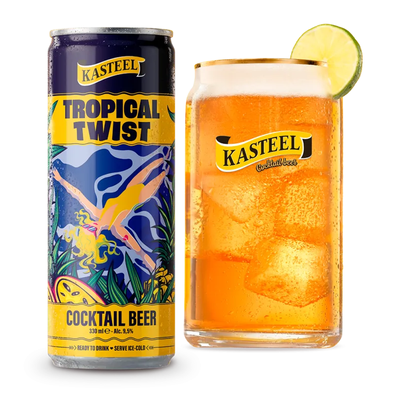 Kasteel Tropical Twist blik + glas