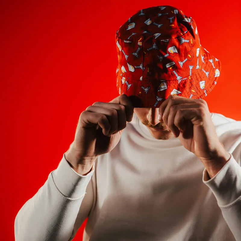 Kasteel Reversible Bucket Hat (Rouge/Rubus)