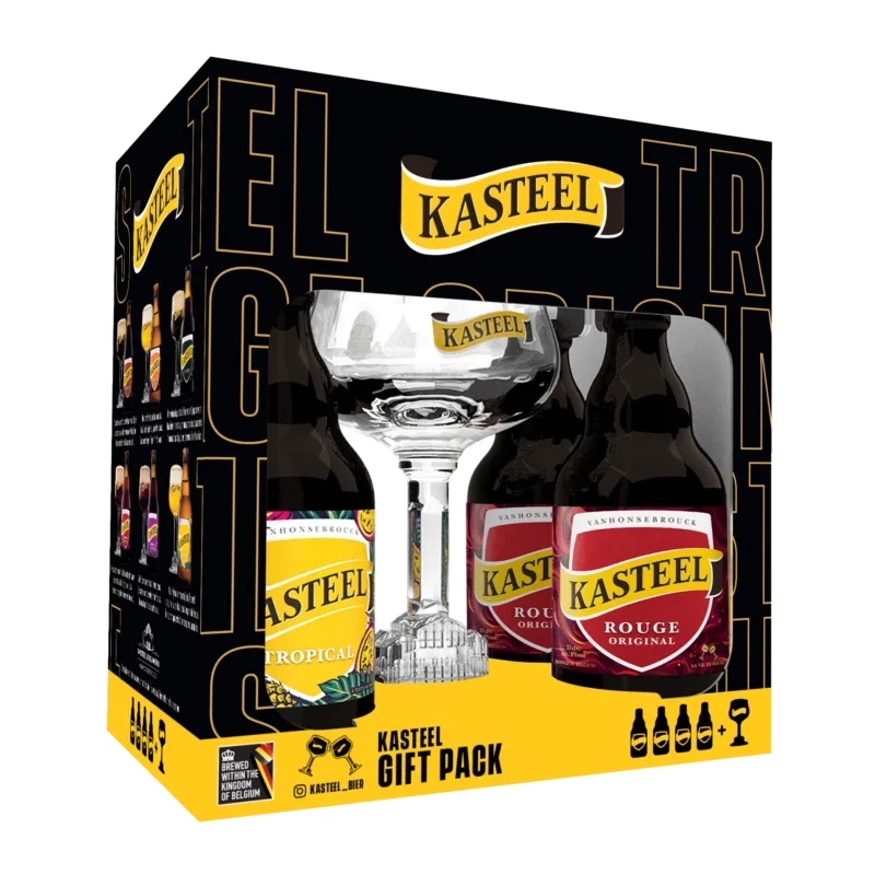 Kasteel Rouge & Kasteel Tropical (4 × 33 cl + 1 verre)